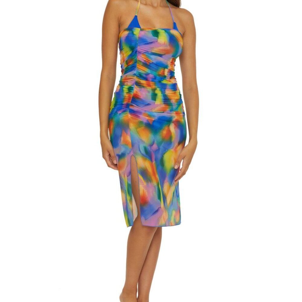 Becca Womens Paper Mache Side-Ruche Multi S